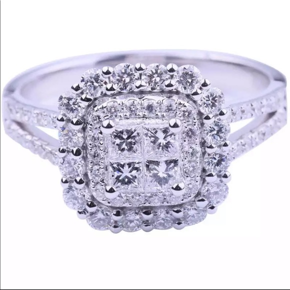 New Luxury 925 Silver Engagement Diamond Ring - Picture 6 of 6